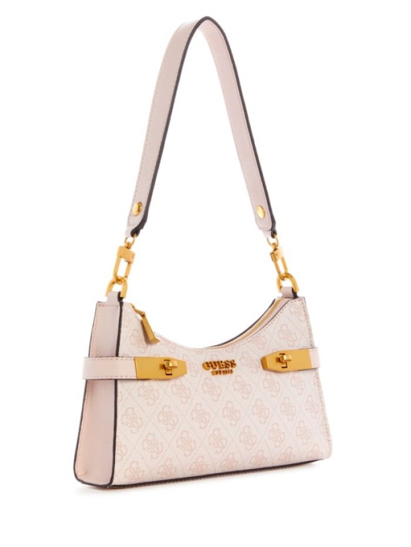 Guess Zadie Logo Kadın Omuz Çantası Pembe | 02679ABWO