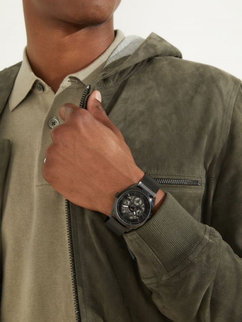 Guess Çok Işlevli Erkek Saat Siyah | 15247ZDAT